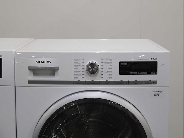 Siemens iq500 isensoric sensofresh system aquastop extraklasse wasmachine & siemens iq700 selfcleaning condenser wasdroger - afbeelding 5 van  7