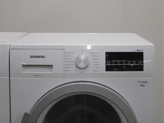 Siemens iq500 isensoric sensofresh system aquastop wasmachine & siemens iq500 isensoric wasdroger - afbeelding 6 van  8