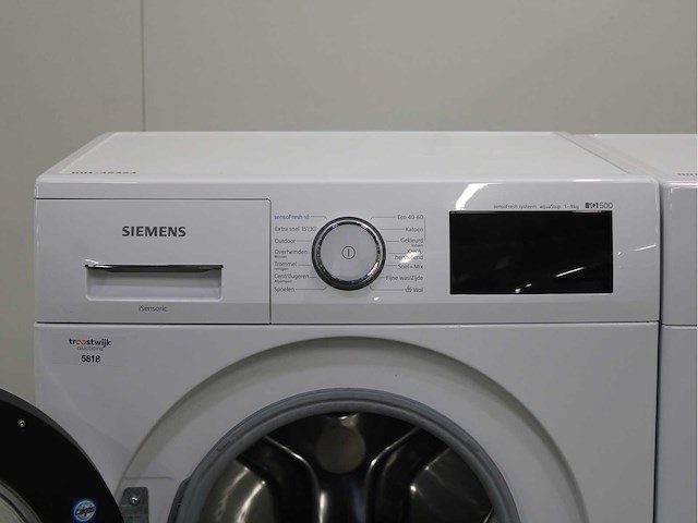 Siemens iq500 isensoric sensofresh system aquastop wasmachine & siemens iq700 isensoric selfcleaning condenser wasdroger - afbeelding 3 van  7