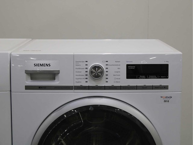 Siemens iq500 isensoric sensofresh system aquastop wasmachine & siemens iq700 isensoric selfcleaning condenser wasdroger - afbeelding 5 van  7