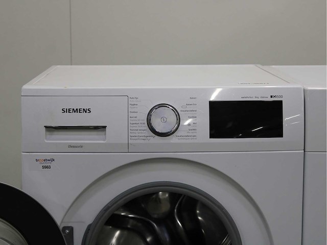 Siemens iq500 isensoric varioperfect iqdrive wasmachine & siemens iq700 isensoric bestcollection selfcleaning condenser wasdroger - afbeelding 3 van  8