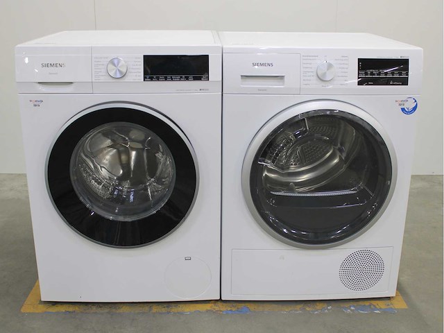 Siemens iq500 isensoric wasmachine & siemens iq500 isensoric selfcleaning condenser wasdroger - afbeelding 1 van  8