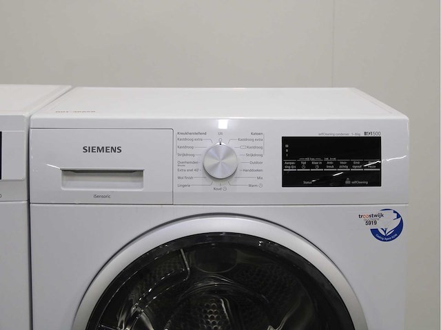 Siemens iq500 isensoric wasmachine & siemens iq500 isensoric selfcleaning condenser wasdroger - afbeelding 6 van  8