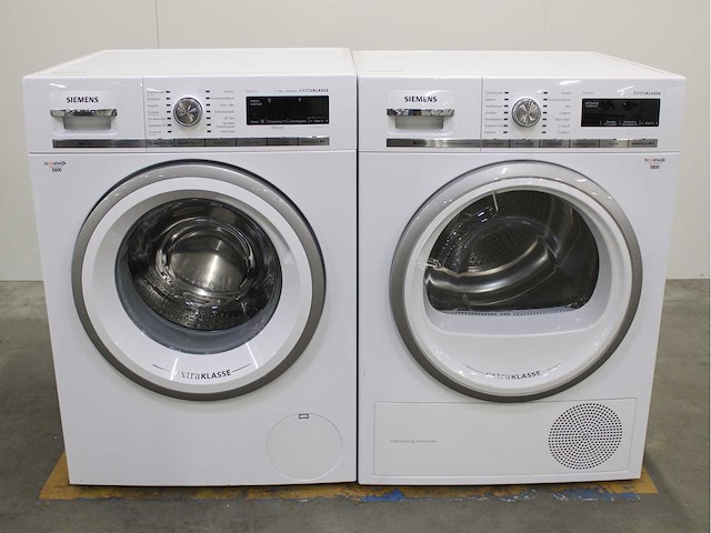 Siemens iq700 isensoric aquastop extraklasse wasmachine & siemens iq700 isensoric selfcleaning condenser extraklasse wasdroger - afbeelding 1 van  8