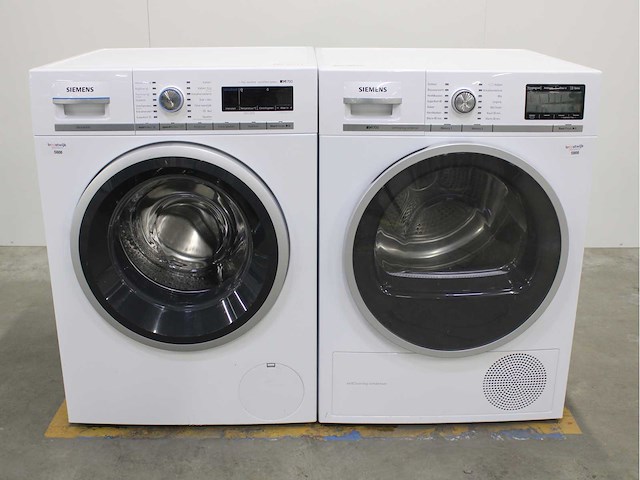 Siemens iq700 isensoric aquastop sensofresh system wasmachine & siemens iq700 selfcleaning condenser wasdroger - afbeelding 1 van  8