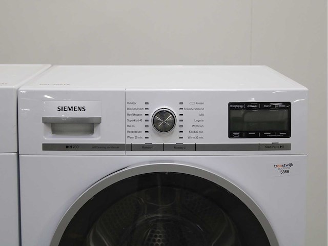 Siemens iq700 isensoric aquastop sensofresh system wasmachine & siemens iq700 selfcleaning condenser wasdroger - afbeelding 6 van  8