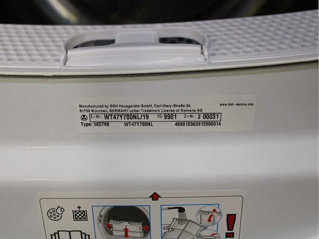 Siemens iq700 isensoric aquastop sensofresh system wasmachine & siemens iq700 selfcleaning condenser wasdroger - afbeelding 8 van  8