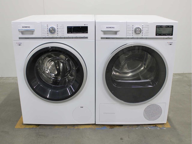 Siemens iq700 isensoric aquastop sensofresh system wasmachine & siemens iq800 isensoric selfcleaning condenser wasdroger - afbeelding 1 van  8