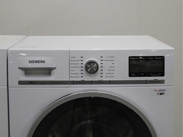 Siemens iq700 isensoric aquastop sensofresh system wasmachine & siemens iq800 isensoric selfcleaning condenser wasdroger - afbeelding 6 van  8