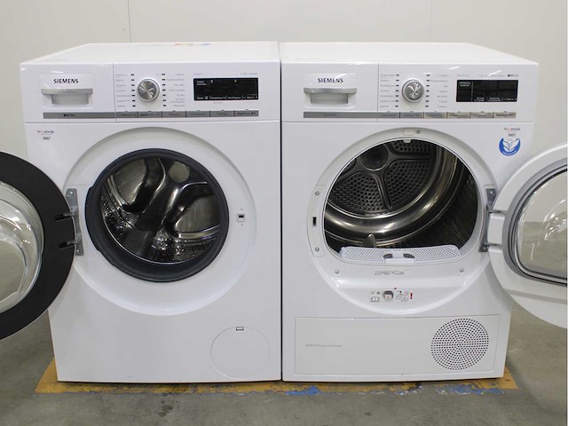 Siemens iq700 isensoric aquastop wasmachine & siemens iq700 isensoric bestcollection selfcleaning condenser wasdroger - afbeelding 2 van  8