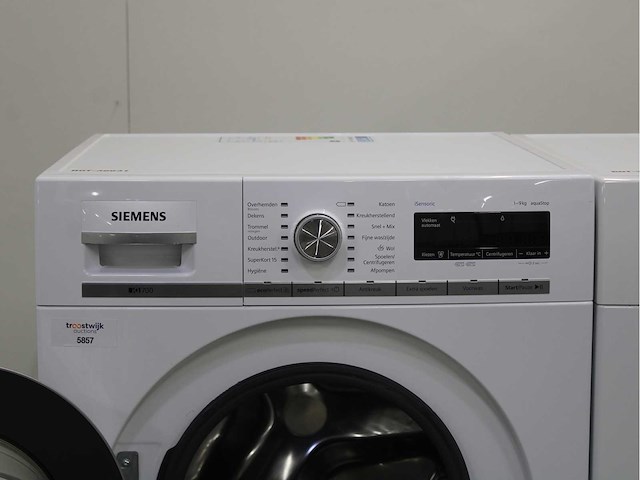 Siemens iq700 isensoric aquastop wasmachine & siemens iq700 isensoric bestcollection selfcleaning condenser wasdroger - afbeelding 3 van  8