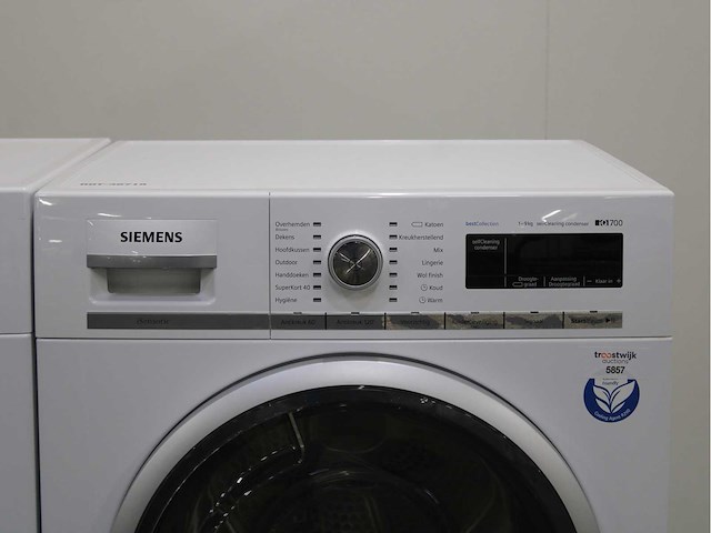 Siemens iq700 isensoric aquastop wasmachine & siemens iq700 isensoric bestcollection selfcleaning condenser wasdroger - afbeelding 6 van  8