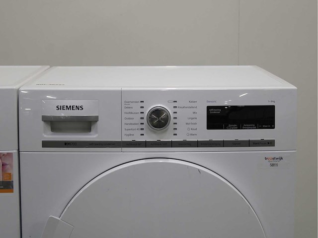 Siemens iq700 isensoric aquastop wasmachine & siemens iq700 isensoric selfcleaning condenser wasdroger - afbeelding 6 van  8