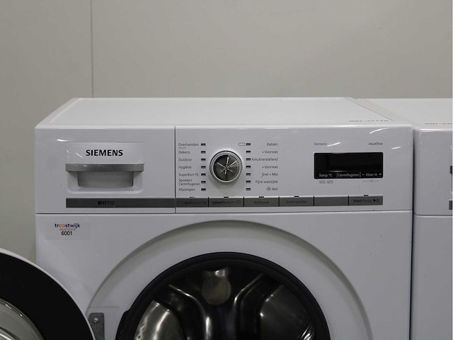 Siemens iq700 isensoric aquastop wasmachine & siemens iq700 isensoric selfcleaning condenser wasdroger - afbeelding 3 van  8