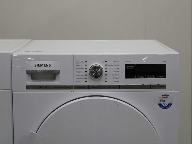Siemens iq700 isensoric aquastop wasmachine & siemens iq700 isensoric selfcleaning condenser wasdroger - afbeelding 6 van  8