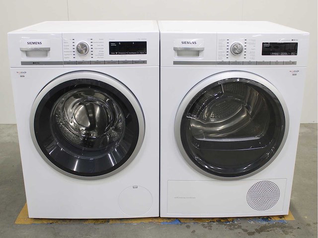 Siemens iq700 isensoric aquastop wasmachine & siemens iq700 selfcleaning condenser wasdroger - afbeelding 1 van  8