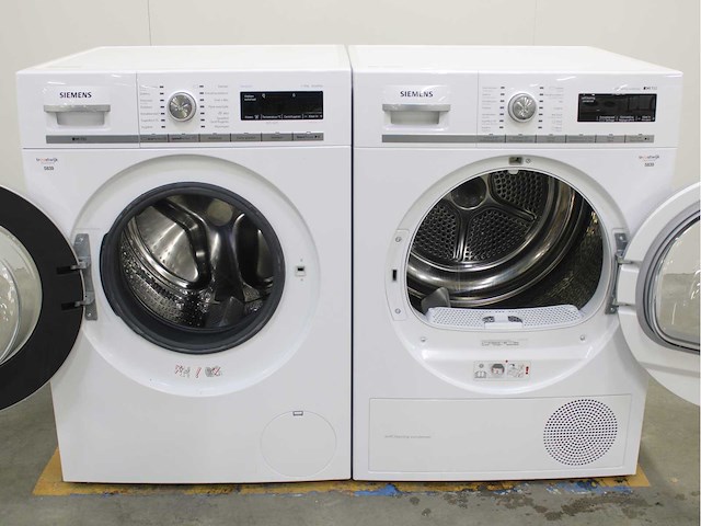 Siemens iq700 isensoric aquastop wasmachine & siemens iq700 selfcleaning condenser wasdroger - afbeelding 2 van  8