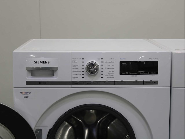 Siemens iq700 isensoric aquastop wasmachine & siemens iq700 selfcleaning condenser wasdroger - afbeelding 3 van  8