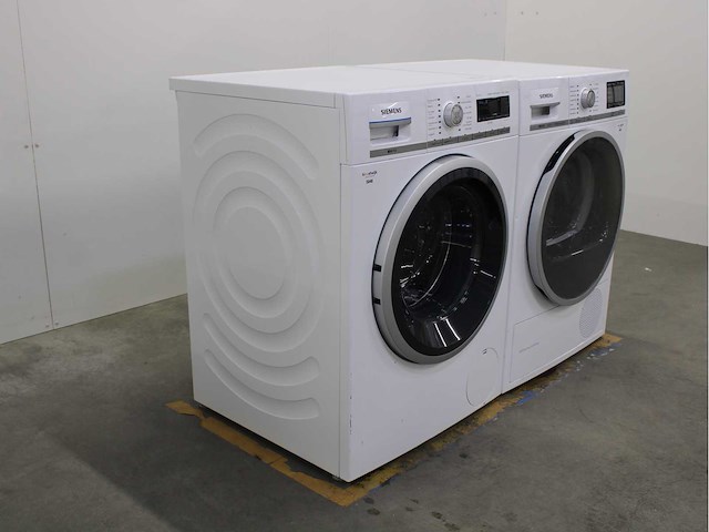Siemens iq700 isensoric aquastop wasmachine & siemens iq800 isensoric selfcleaning condenser wasdroger - afbeelding 4 van  8