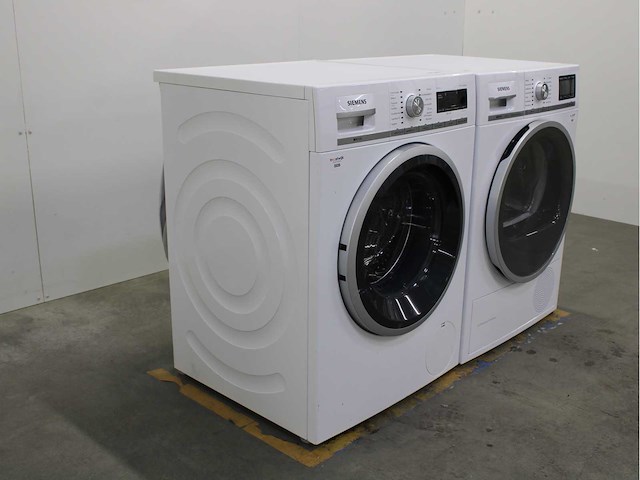 Siemens iq700 isensoric aquastop wasmachine & siemens iq800 isensoric selfcleaning condenser wasdroger - afbeelding 4 van  8
