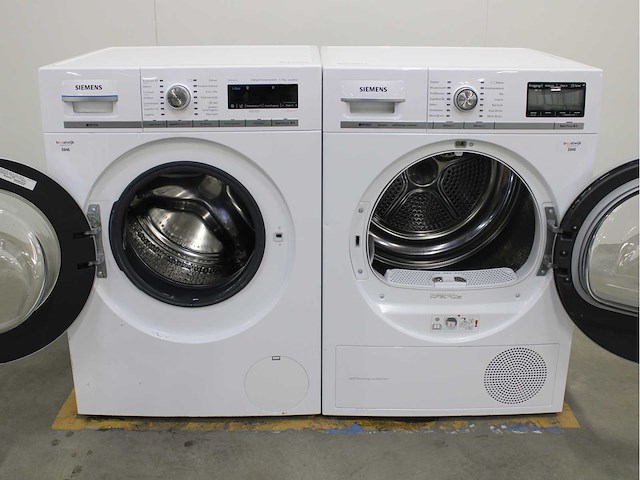 Siemens iq700 isensoric aquastop wasmachine & siemens iq800 isensoric selfcleaning condenser wasdroger - afbeelding 2 van  8