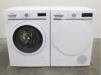 Siemens iq700 isensoric aquastop wasmachine & siemens iq800 isensoric wasdroger - afbeelding 1 van  8