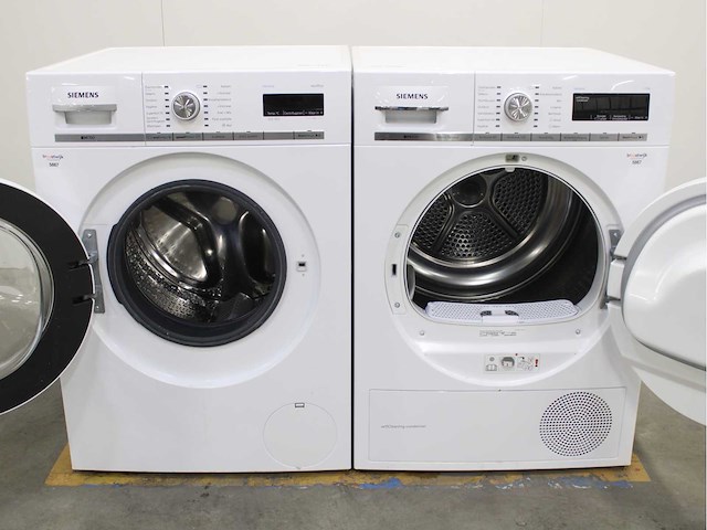 Siemens iq700 isensoric aquastop wasmachine & siemens iq800 isensoric wasdroger - afbeelding 2 van  8