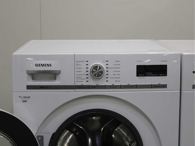 Siemens iq700 isensoric aquastop wasmachine & siemens iq800 isensoric wasdroger - afbeelding 3 van  8