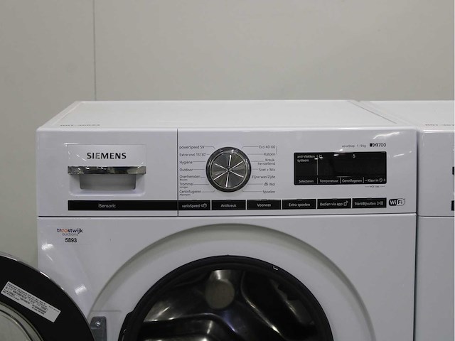 Siemens iq700 isensoric aquastop wifi wasmachine & siemens iq700 isensoric bestcollection wifi wasdroger - afbeelding 3 van  8
