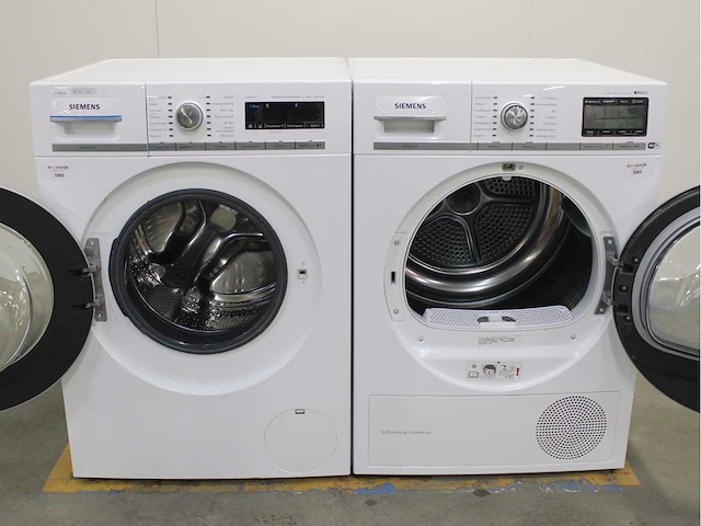 Siemens iq700 isensoric i-dos aquastop wasmachine & siemens iq800 isensoric selfcleaning condenser wifi wasdroger - afbeelding 2 van  8