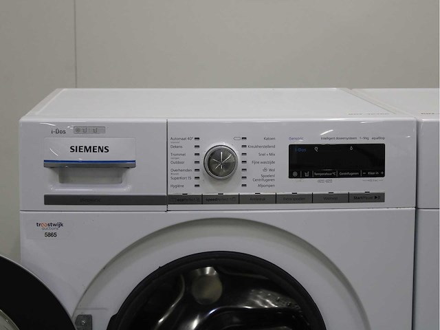 Siemens iq700 isensoric i-dos aquastop wasmachine & siemens iq800 isensoric selfcleaning condenser wifi wasdroger - afbeelding 3 van  8