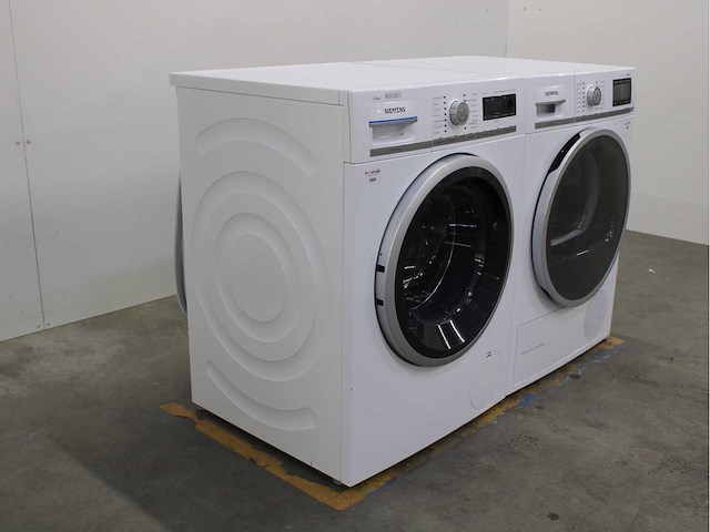 Siemens iq700 isensoric i-dos aquastop wasmachine & siemens iq800 isensoric selfcleaning condenser wifi wasdroger - afbeelding 4 van  8