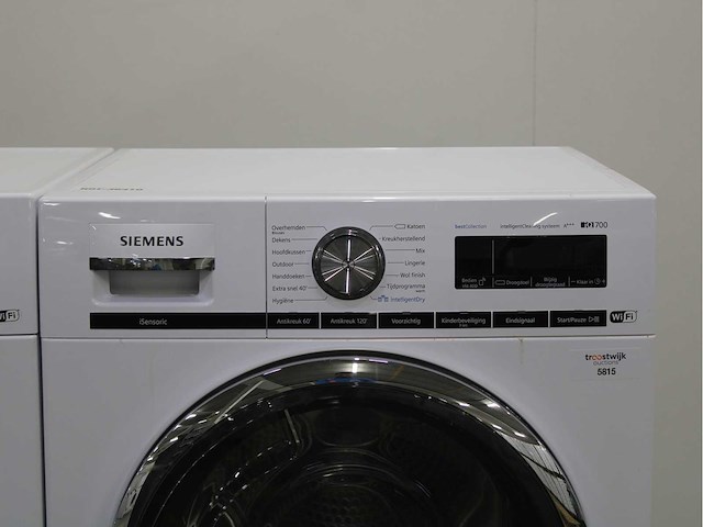 Siemens iq700 isensoric intelligentdosing system wifi wasmachine & siemens iq700 isensoric bestcollection wifi wasdroger - afbeelding 6 van  8