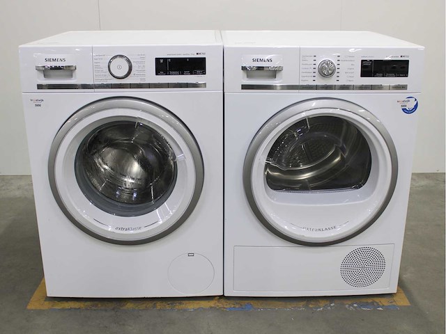 Siemens iq700 isensoric powerspeed system aquastop wasmachine & siemens iq700 isensoric outdoorcollection extraklasse wasdroger - afbeelding 1 van  8
