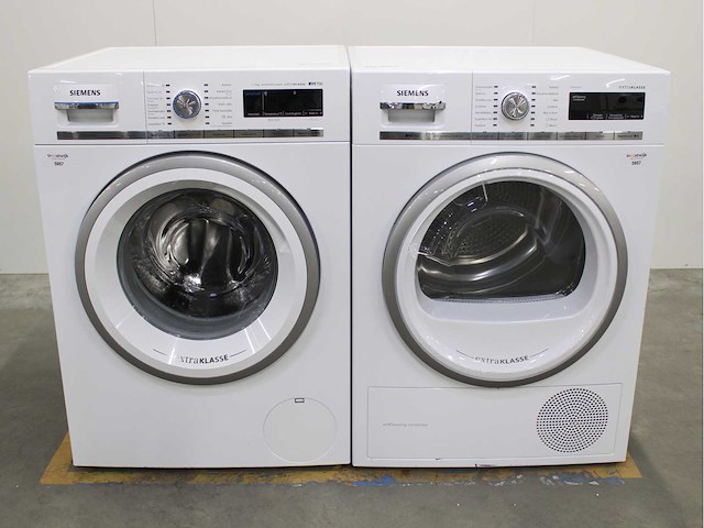 Siemens iq700 isensoric sensofresh system extraklasse wasmachine & siemens iq700 isensoric selfcleaning condenser extraklasse wasdroger - afbeelding 1 van  8