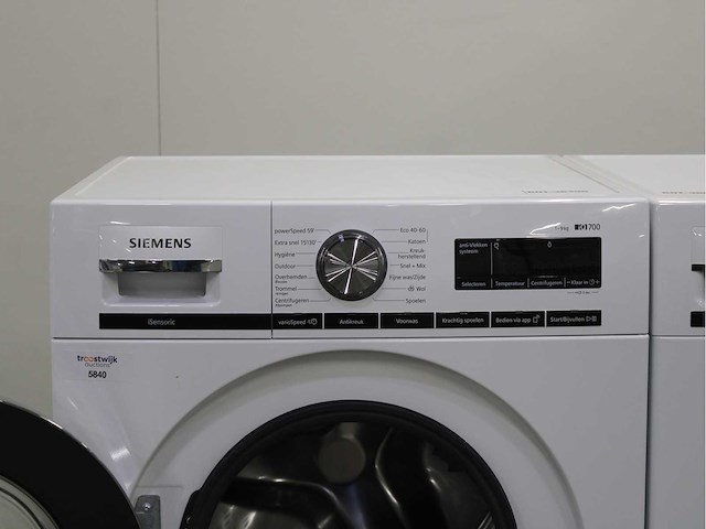 Siemens iq700 isensoric wasmachine & siemens iq800 isensoric wifi wasdroger - afbeelding 3 van  8