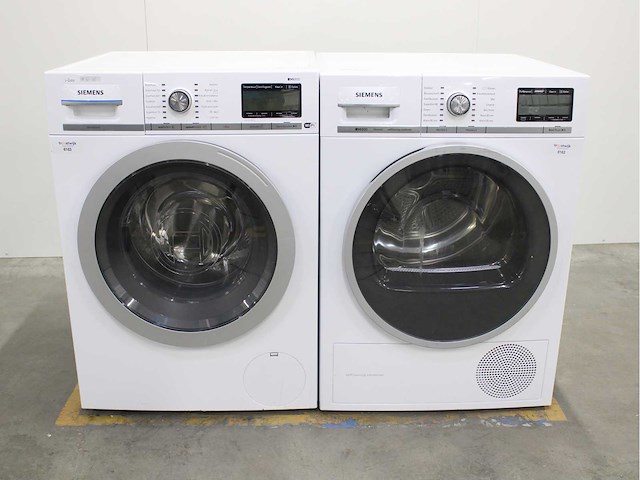 Siemens iq800 i-dos isensoric wifi wasmachine & siemens iq800 isensoric selfcleaning condenser wasdroger - afbeelding 1 van  7