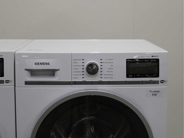 Siemens iq800 i-dos isensoric wifi wasmachine & siemens iq800 isensoric selfcleaning condenser wifi wasdroger - afbeelding 6 van  8