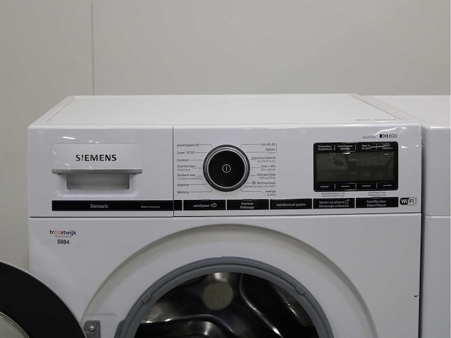 Siemens iq800 isensoric aquastop wifi wasmachine & siemens iq800 isensoric selfcleaning condenser wifi wasdroger - afbeelding 3 van  7