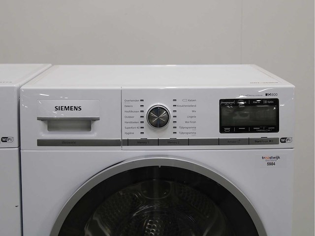Siemens iq800 isensoric aquastop wifi wasmachine & siemens iq800 isensoric selfcleaning condenser wifi wasdroger - afbeelding 5 van  7