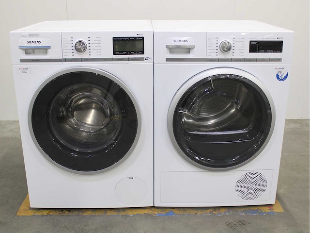 Siemens iq800 isensoric i-dos wifi wasmachine & siemens iq700 isensoric bestcollection selfcleaning condenser wasdroger - afbeelding 1 van  8