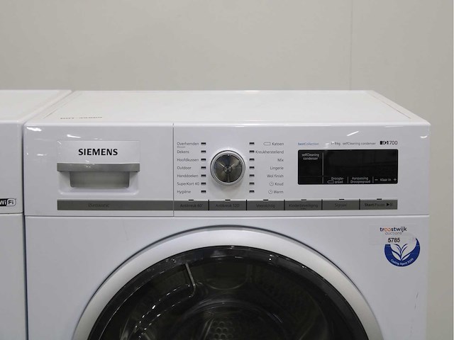 Siemens iq800 isensoric i-dos wifi wasmachine & siemens iq700 isensoric bestcollection selfcleaning condenser wasdroger - afbeelding 6 van  8