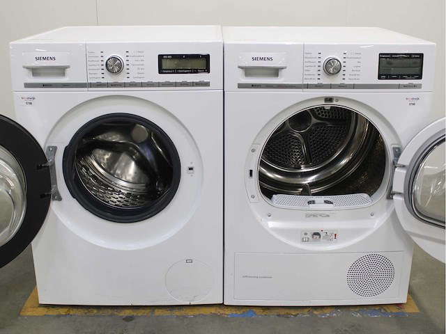 Siemens iq800 isensoric wasmachine & siemens iq800 isensoric selfcleaning condenser wasdroger - afbeelding 2 van  8