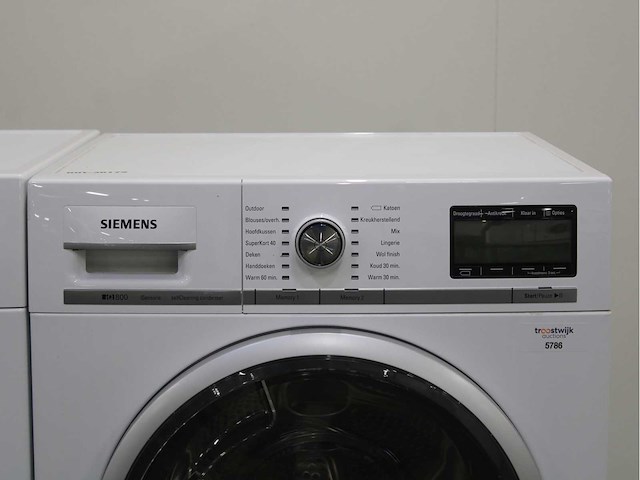 Siemens iq800 isensoric wasmachine & siemens iq800 isensoric selfcleaning condenser wasdroger - afbeelding 6 van  8