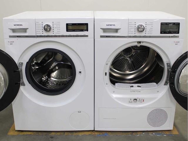 Siemens iq800 isensoric wasmachine & siemens iq800 isensoric selfcleaning condenser wasdroger - afbeelding 2 van  7