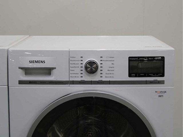 Siemens iq800 isensoric wasmachine & siemens iq800 isensoric selfcleaning condenser wasdroger - afbeelding 5 van  7