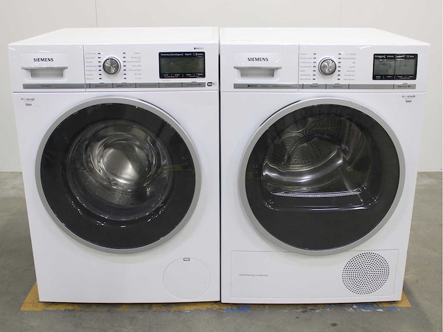 Siemens iq800 isensoric wifi wasmachine & siemens iq800 isensoric selfcleaning condenser wasdroger - afbeelding 1 van  8