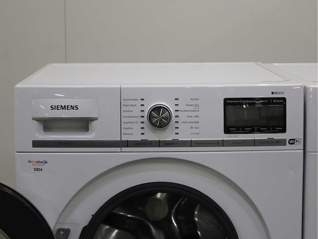 Siemens iq800 isensoric wifi wasmachine & siemens iq800 isensoric selfcleaning condenser wasdroger - afbeelding 3 van  8