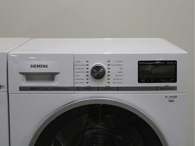Siemens iq800 isensoric wifi wasmachine & siemens iq800 isensoric selfcleaning condenser wasdroger - afbeelding 6 van  8