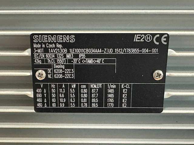 Siemens, italvibras g. silingardi - partij elektromotoren & industriële trilmotoren, 4–5,5 kw - afbeelding 6 van  7